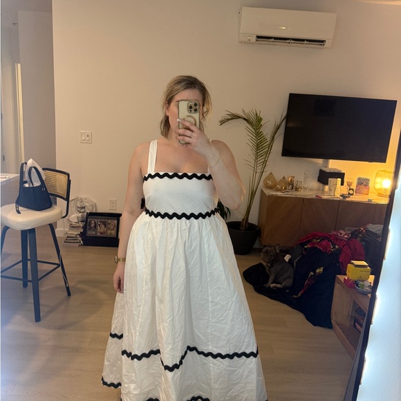 Torrid White and Black Trim Dress - Picture 1 of 4